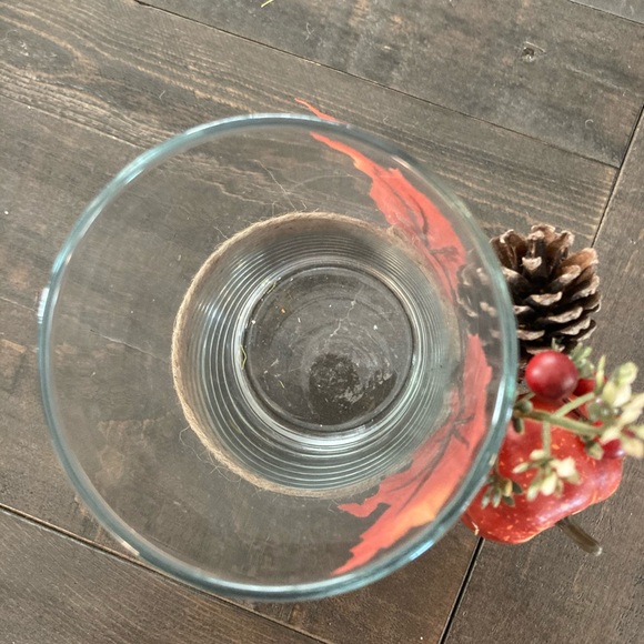 Rustic autumn glass decorative vase - Picture 6 of 6